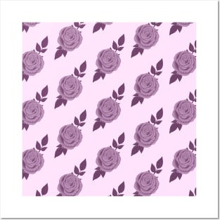 Roses - Lavender Pattern Posters and Art